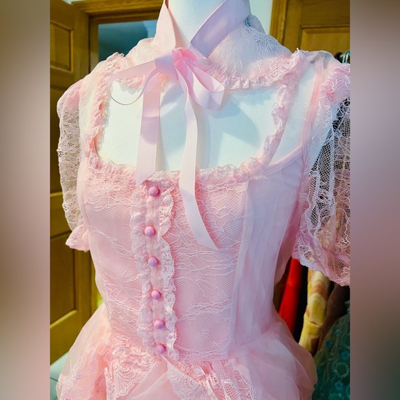 NWT Medium Dolls Kill Current Mood Pretty Imperfect Mini Dress in Pink - Picture 4 of 16
